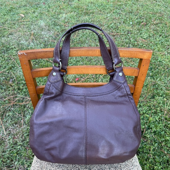 Coach 2000’s Lynn Soho shoulder bag hobo bag chocolate brown genuine leather - Picture 4 of 16
